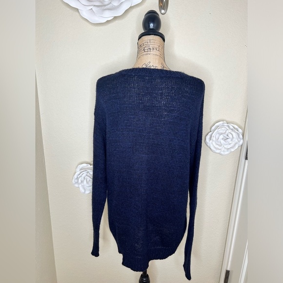 NTM Jolt Navy & Cream Gingerbread Man Ice Skating  Sweater Size Extra Large - Picture 10 of 14